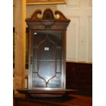 A small Victorian mahogany inlaid corner cupboard, COLLECT ONLY.