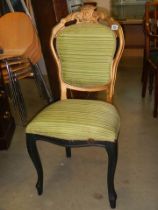 A mid 20th century French style salon chair. COLLECT ONLY.