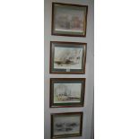 A set of four Egyptian scene lithographs by David Roberts. collect only.