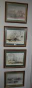 A set of four Egyptian scene lithographs by David Roberts. collect only.