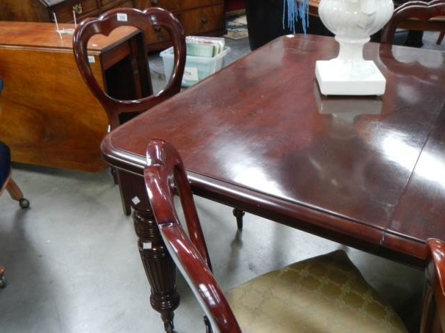 A good Victorian mahogany wind-out dining table with a set if eight chairs, COLLECT ONLY. - Image 2 of 3