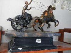 A model of a Roman Chariot pulled by horses, COLLECT ONLY.