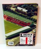 A signed copy of Lincoln City FC, the official history by Ian & Donald Nannestad