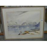 A mid 20th century framed and glazed watercolour signed Syd Bruce, COLLECT ONLY.