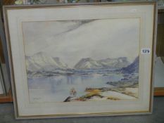 A mid 20th century framed and glazed watercolour signed Syd Bruce, COLLECT ONLY.
