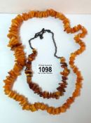 Two Baltic Amber Necklaces