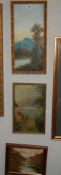 Three early 20th century oil paintings on board, COLLECT ONLY