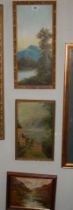 Three early 20th century oil paintings on board, COLLECT ONLY