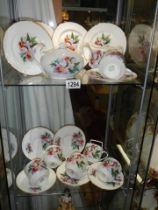 Eighteen pieces of Aynsley floral decorated tea ware. COLLECT ONLY.