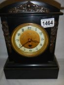 An old slate mantel clock, COLLECT ONLY.
