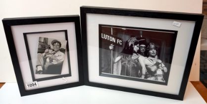 2 framed & glazed autographed pictures, Norman Wisdom & Glenda Jackson COLLECT ONLY