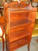 A good Edwardian oak bookcase, COLLECT ONLY.