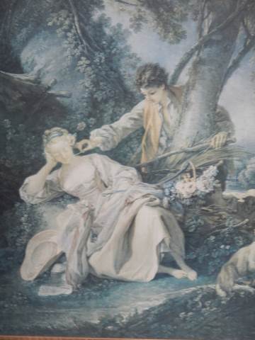 A large gilt famed 20th century print in the style of an old Masters. COLLECT ONLY - Image 2 of 2