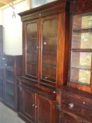 A Victorian mahogany book case, COLLECT ONLY.