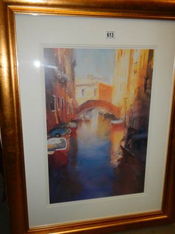 A good gilt framed and glazed Venetian scene, COLLECT ONLY. - Image 2 of 2