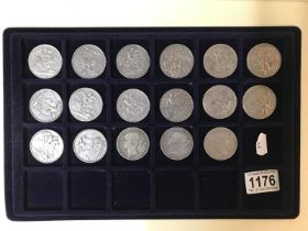 An excellent collection of 17 Victoria Crowns including 1844, 1845, 1847, 1887 - 1900