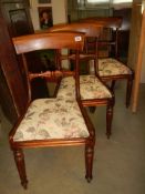 Three good Georgian mahogany dining chairs, COLLECT ONLY.