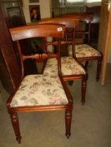 Three good Georgian mahogany dining chairs, COLLECT ONLY.