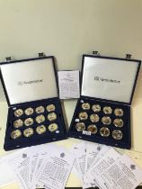 A collection of 60 Westminster $1, 24ct gold plated Cupronickel, Queen Elizabeth II coins with