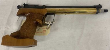 A rare Daystate Competa .22 Early Brass Tube Air Gun Pistol COLLECT ONLY