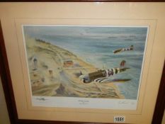 Kenneth Grant (20th C) A pencil signed & numbered limited edition print 16/300 of a WW2 scene