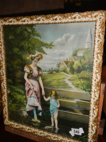 A framed and glazed mother with child scene, COLLECT ONLY. - Image 2 of 3