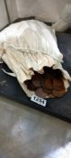 A 5lb bag of mixed pennies