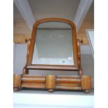 An Edwardian mahogany two drawer toilet mirror, COLLECT ONLY.