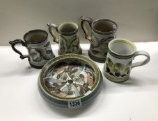 A collection of Denby Glass