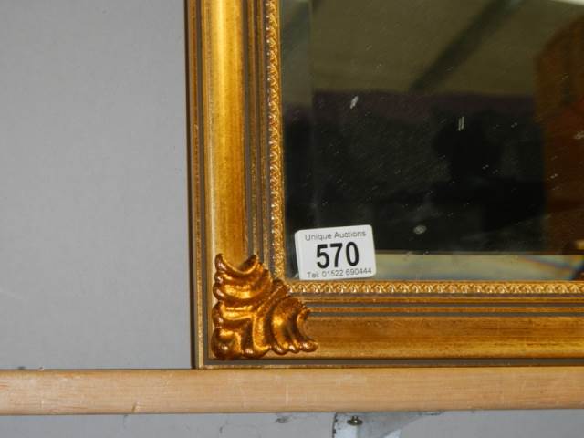 A good gilt framed bevel edged mirror, COLLECT ONLY, - Image 2 of 2