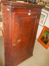 A Victorian oak corner cupboard. COLLECT ONLY.