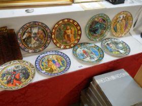 A set of 8 limited edition 'Legends of King Arthur' plates with boxes and certificates.