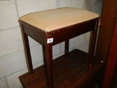 A mahogany piano stool and a quantity of sheet music, COLLECT ONLY.