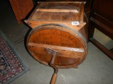 An old french butter/cheese churn, COLLECT ONLY.