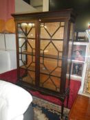 A good Edwardian mahogany astragal glazed display cabinet, COLLECT ONLY.