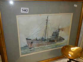 A framed and glazed watercolour signed Kenneth Cooper. COLLECT ONLY.