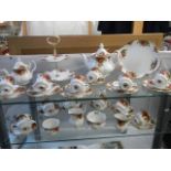 Approximately 35 pieces of Royal Albert Old Country Roses porcelain, COLLECT ONLY.