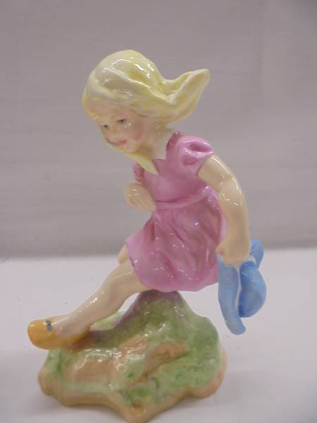 Five Royal Worcester Months of the Year figurines - January. February, March, April. - Image 6 of 11