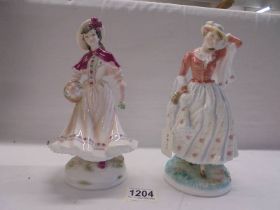 Two Royal Worcester Country Days collection figurines, Sunday Best and Noelle.