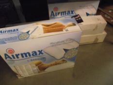 2 Airmax pillows by Restform and 2 Twist pillow/cushions for necks etc, all new in boxes