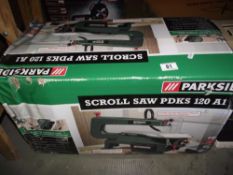 A parkside scroll saw in box COLLECT ONLY