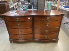 A double bow front chest of drawers COLLECT ONLY