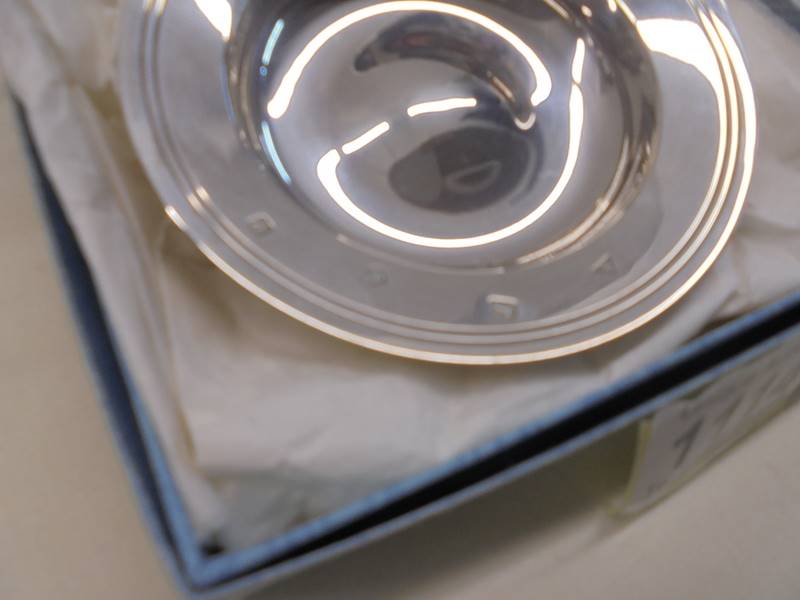 A hall marked silver wine tasting dish. - Image 2 of 2