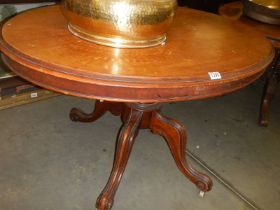 An early 20th century oval mahogany tip-top table, COLLECT ONLY.