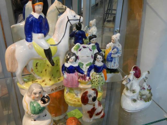 Six 19th century Staffordshire figures including horse with rider, archer etc. (the 2 small one - Image 3 of 3