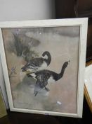 A framed and glazed Vernon Ward print featuring geese. COLLECT ONLY.