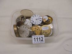 A good lot of old watch movements etc.,