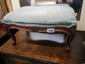 A Victorian mahogany cabriole leg foot stool.