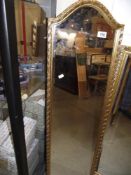 A long gilt framed mirror 34cm x 114cm COLLECT ONLY