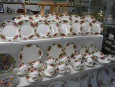 Forty two pieces of first quality Royal Albert Old Country Roses porcelain, COLLECT ONLY.